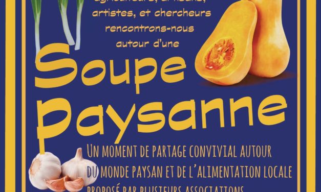 Une soupe paysanne à Bourdeaux le 14 avril