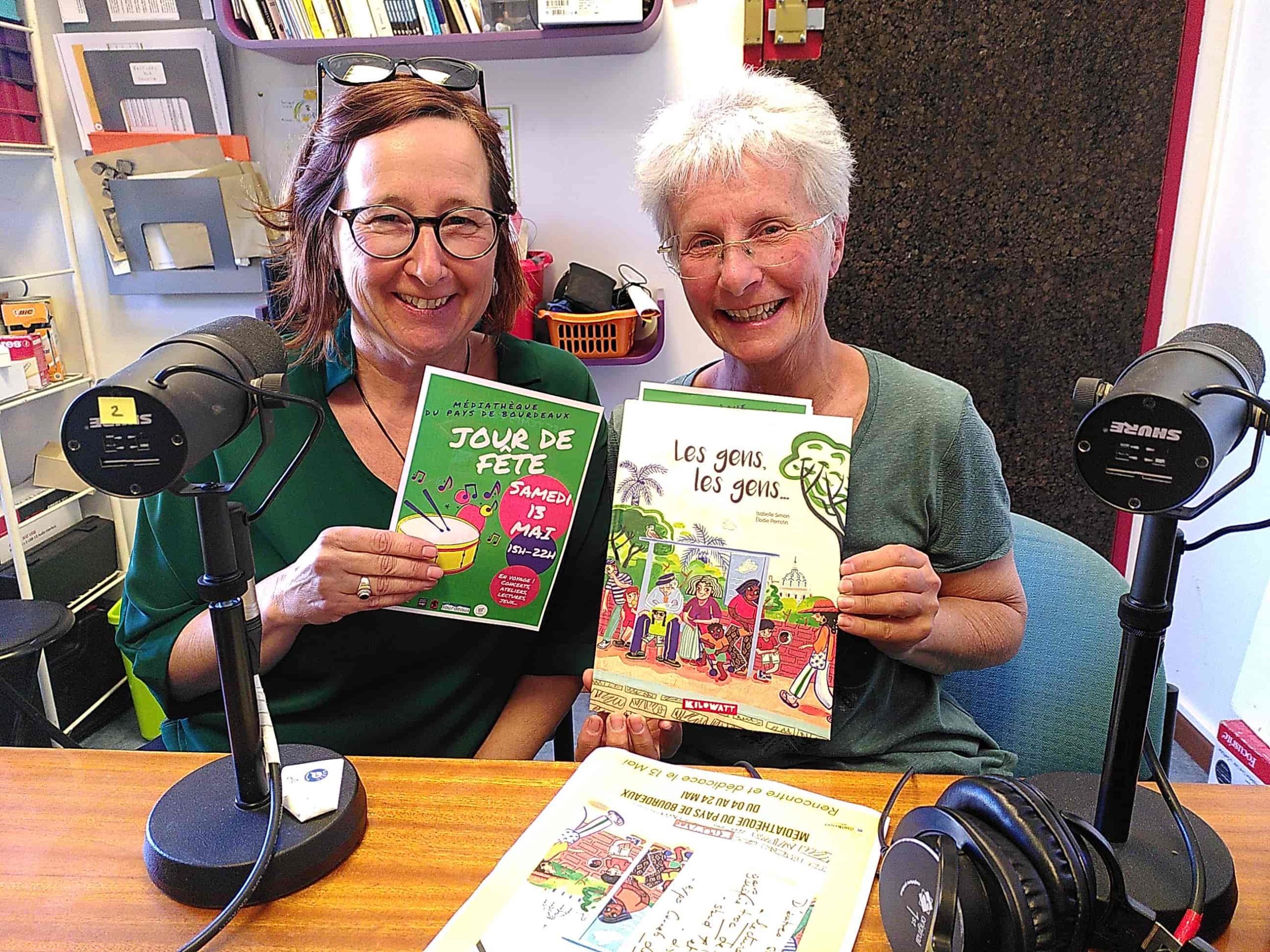 Helene Chevry et Sarah Debarbieux de la médiathèque de Bourdeaux—Jour de fête