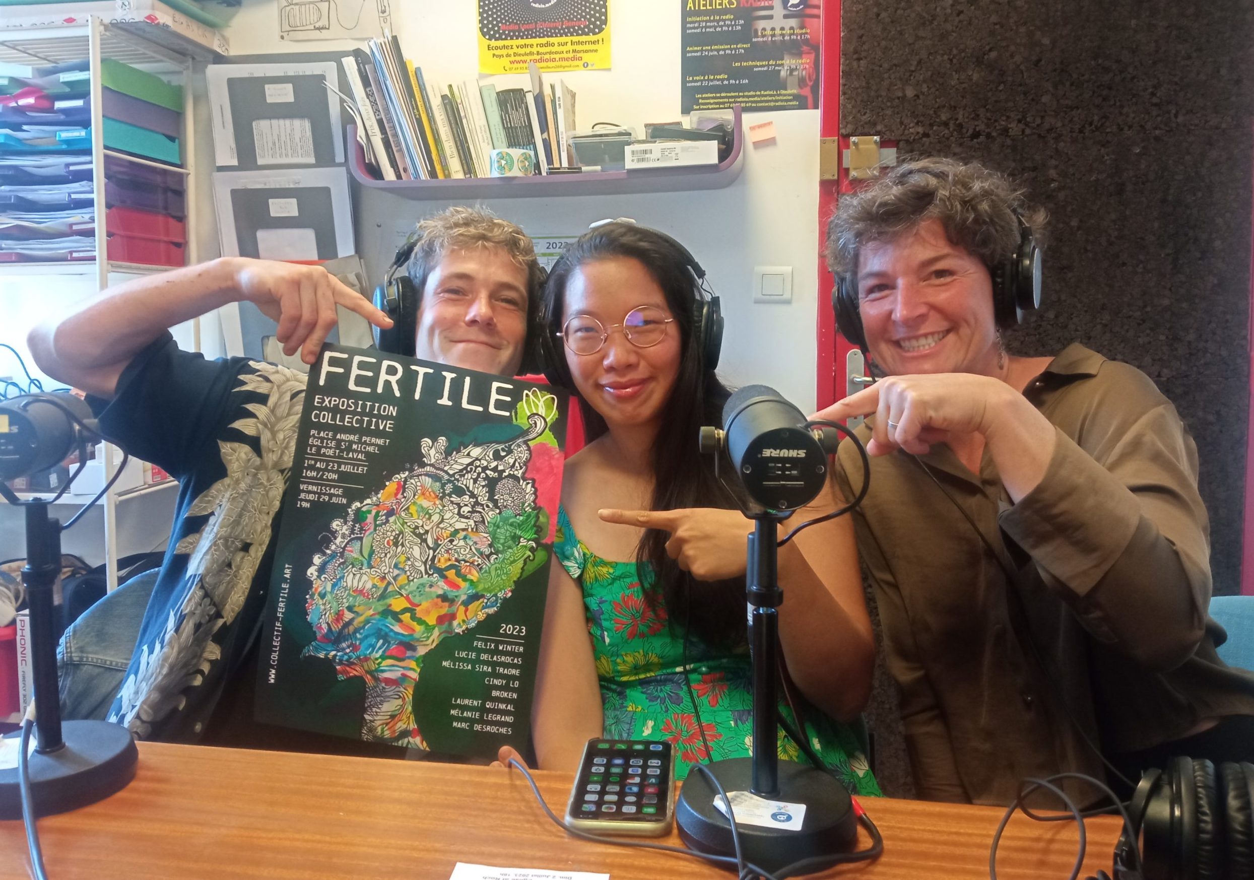 Félix Winter, Cyndy Lo et Mélanie Le Grand, artistes du collectif Fertile.