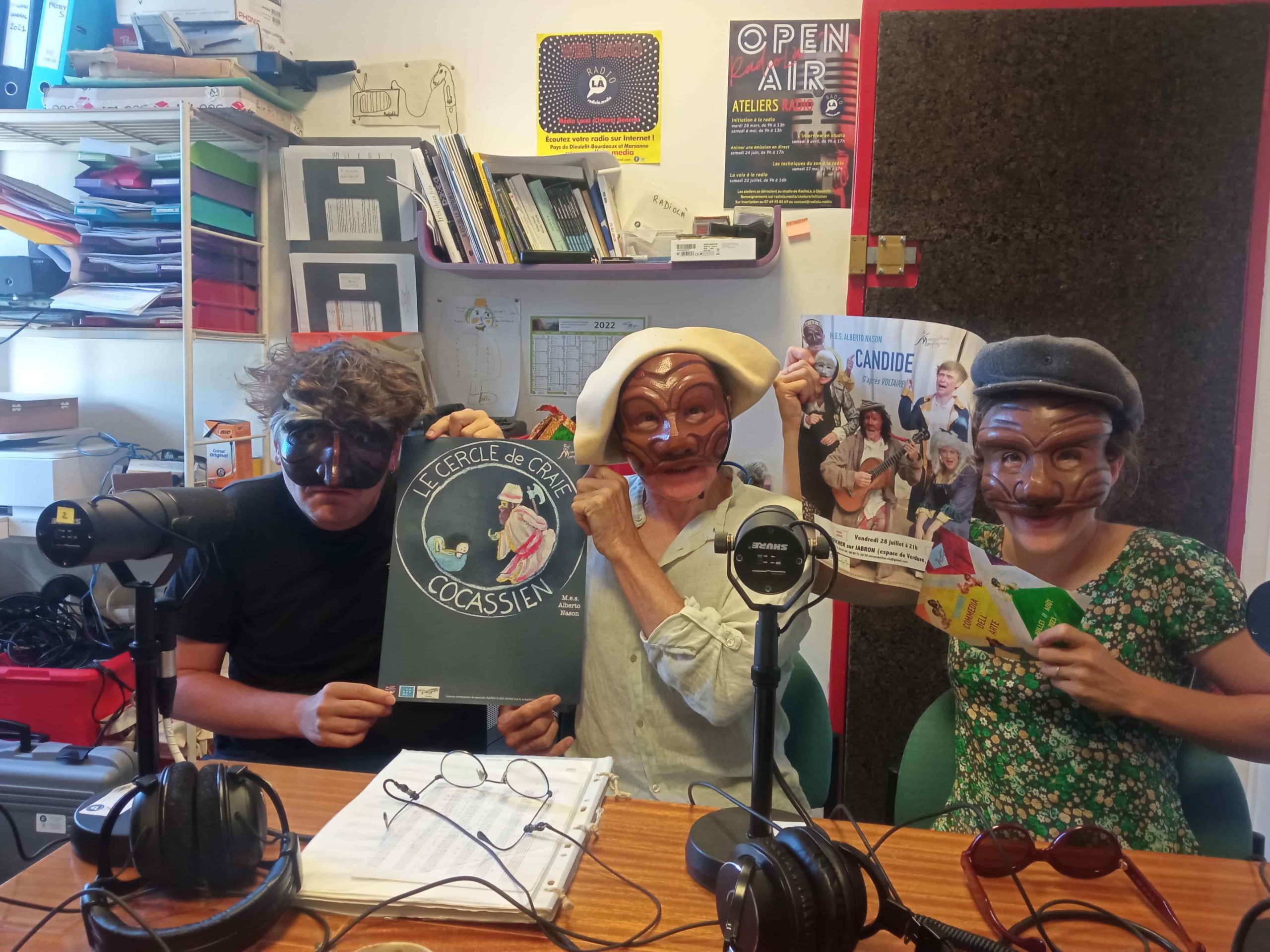 Gwenaël Mélé, Alberto Nason et Olivia Nason à RadioLà