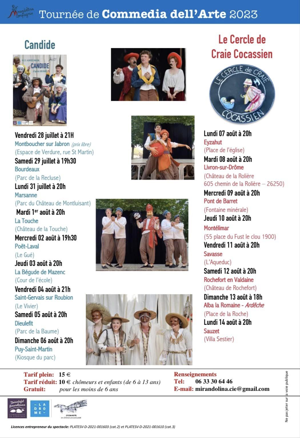 Programme tournée Compagnie Mirandolina