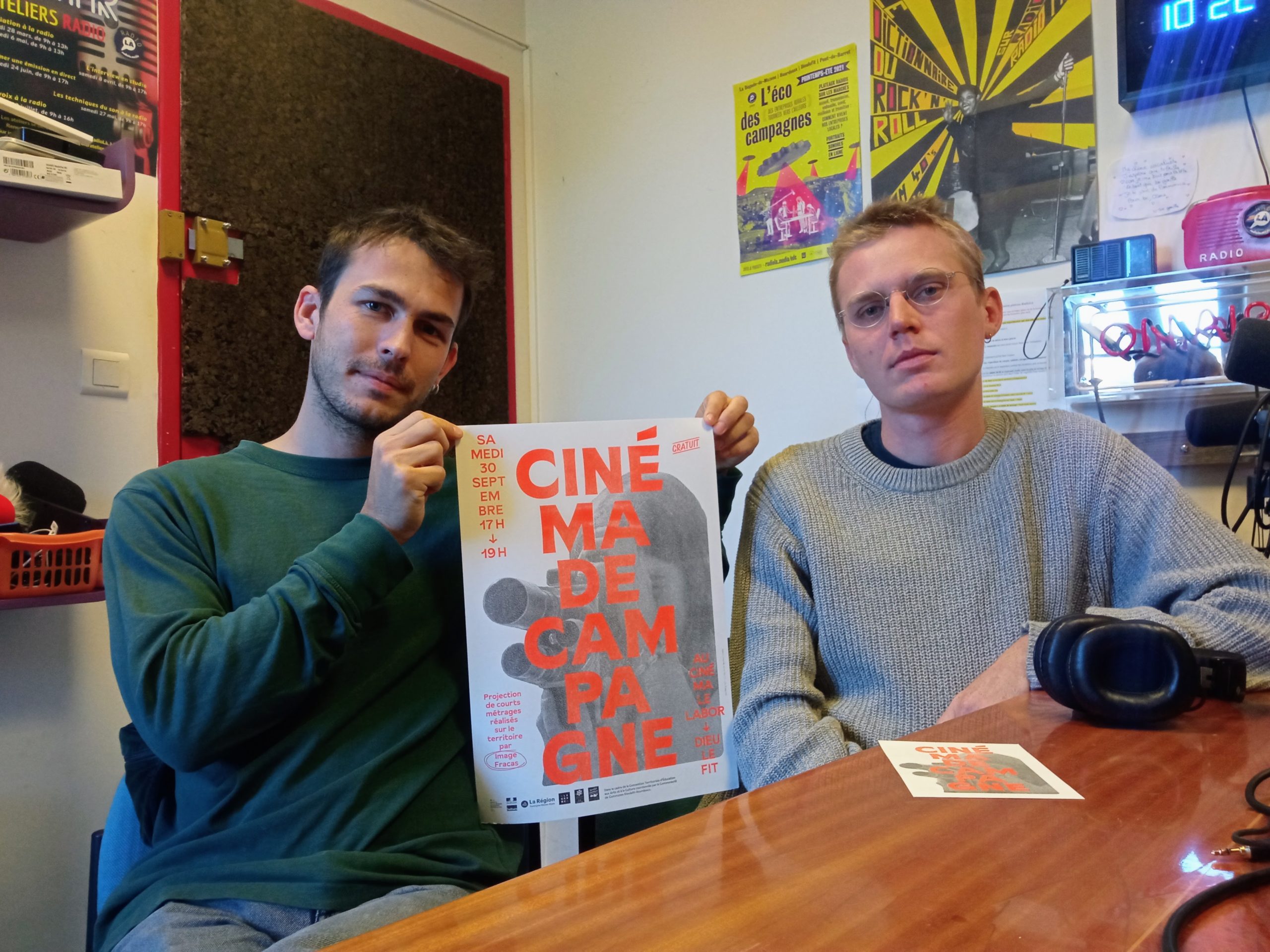Noé Coussot et Valentin Pinet de l'association bourdeloise Image Fracas.