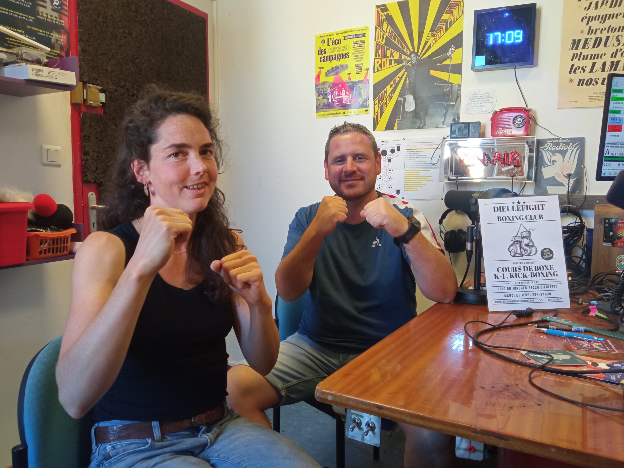 Christelle-Laure Petit et Gérald Marcellin, de l'association Dieulefight boxing club.