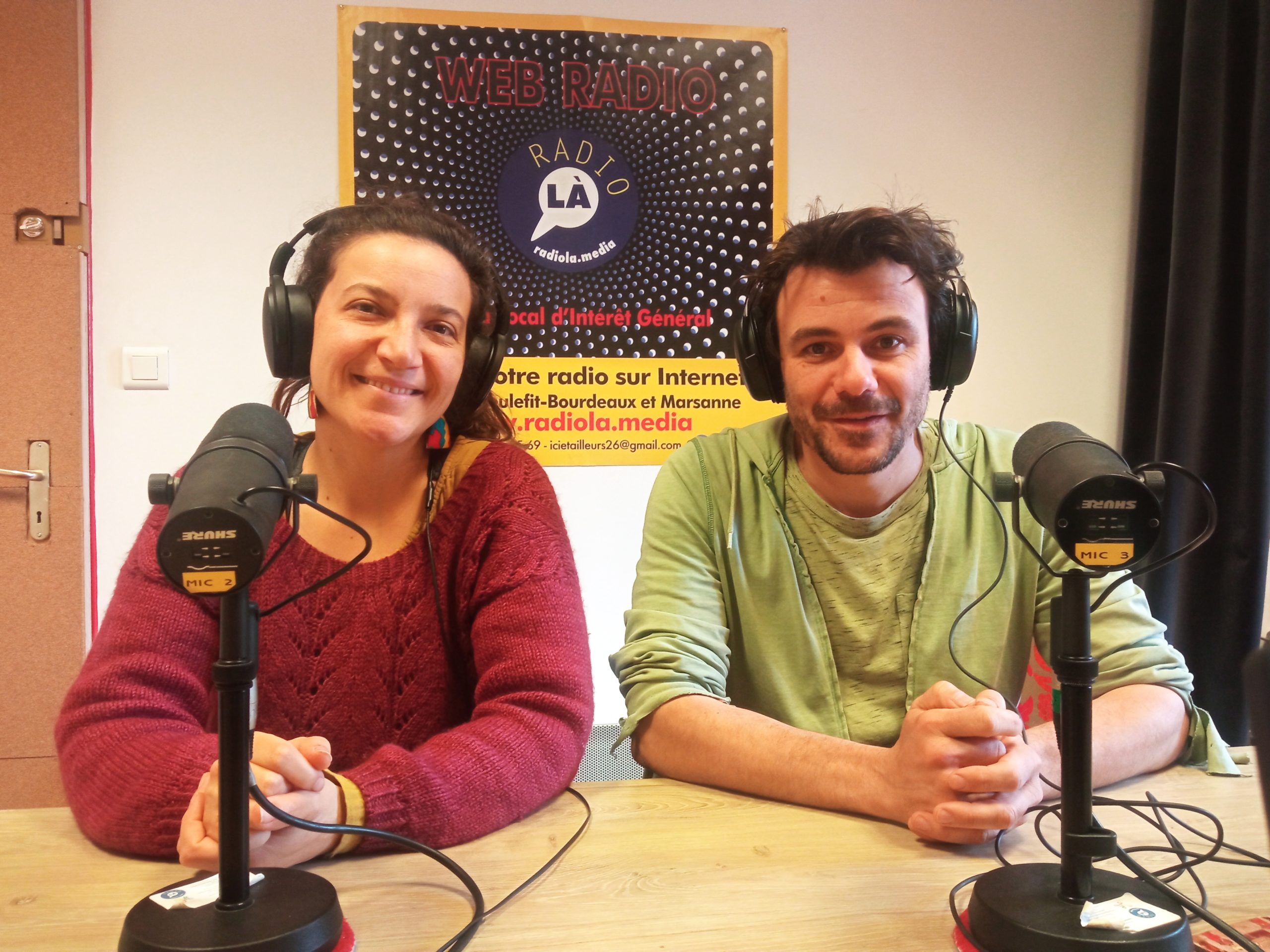 Camille Perrin et Mathieu Yon du collectif dieulefitois pour une Sécurité sociale de l'alimentation.