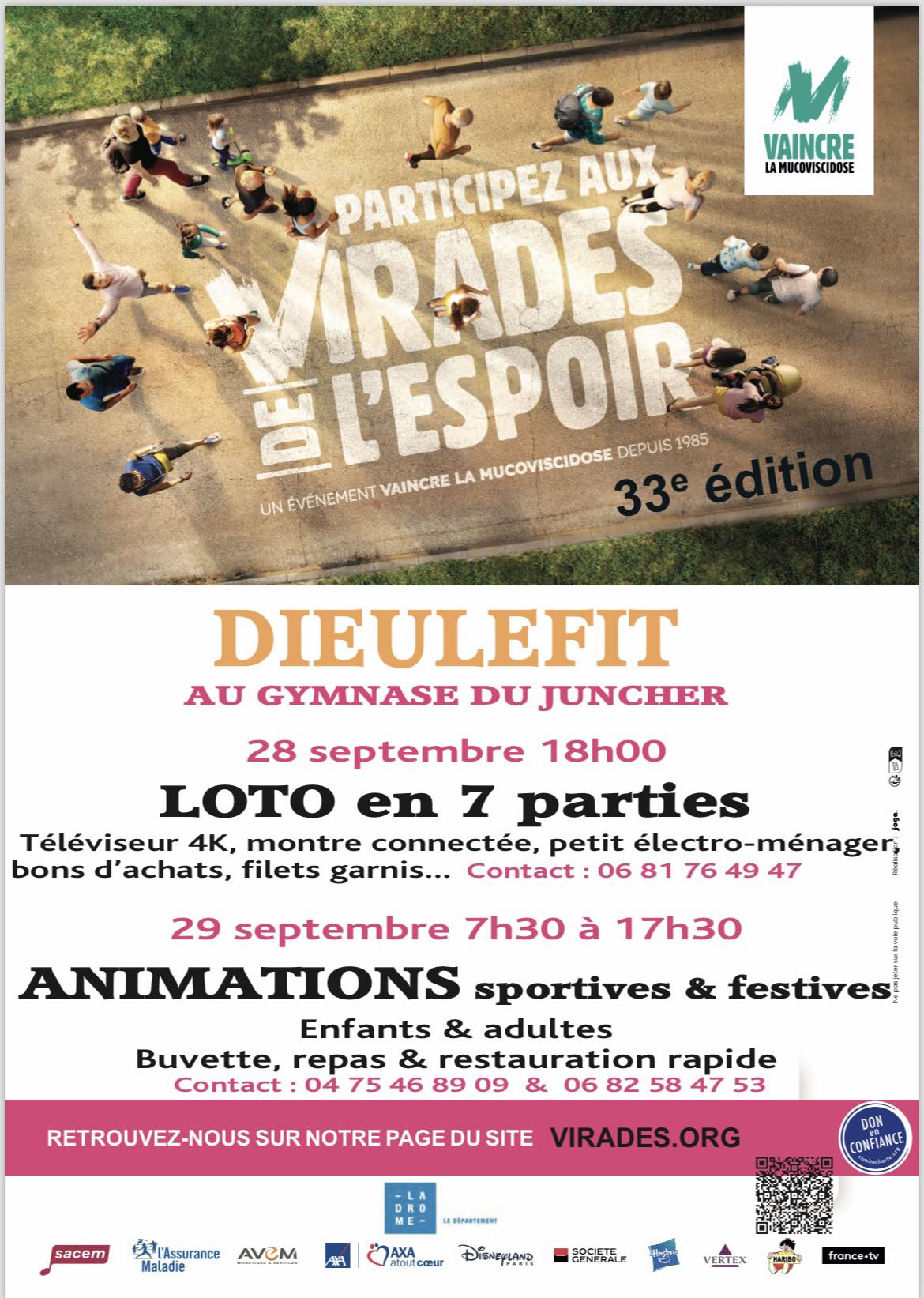 Affiche de l'édition 2024 des Virades de Dieulefit.