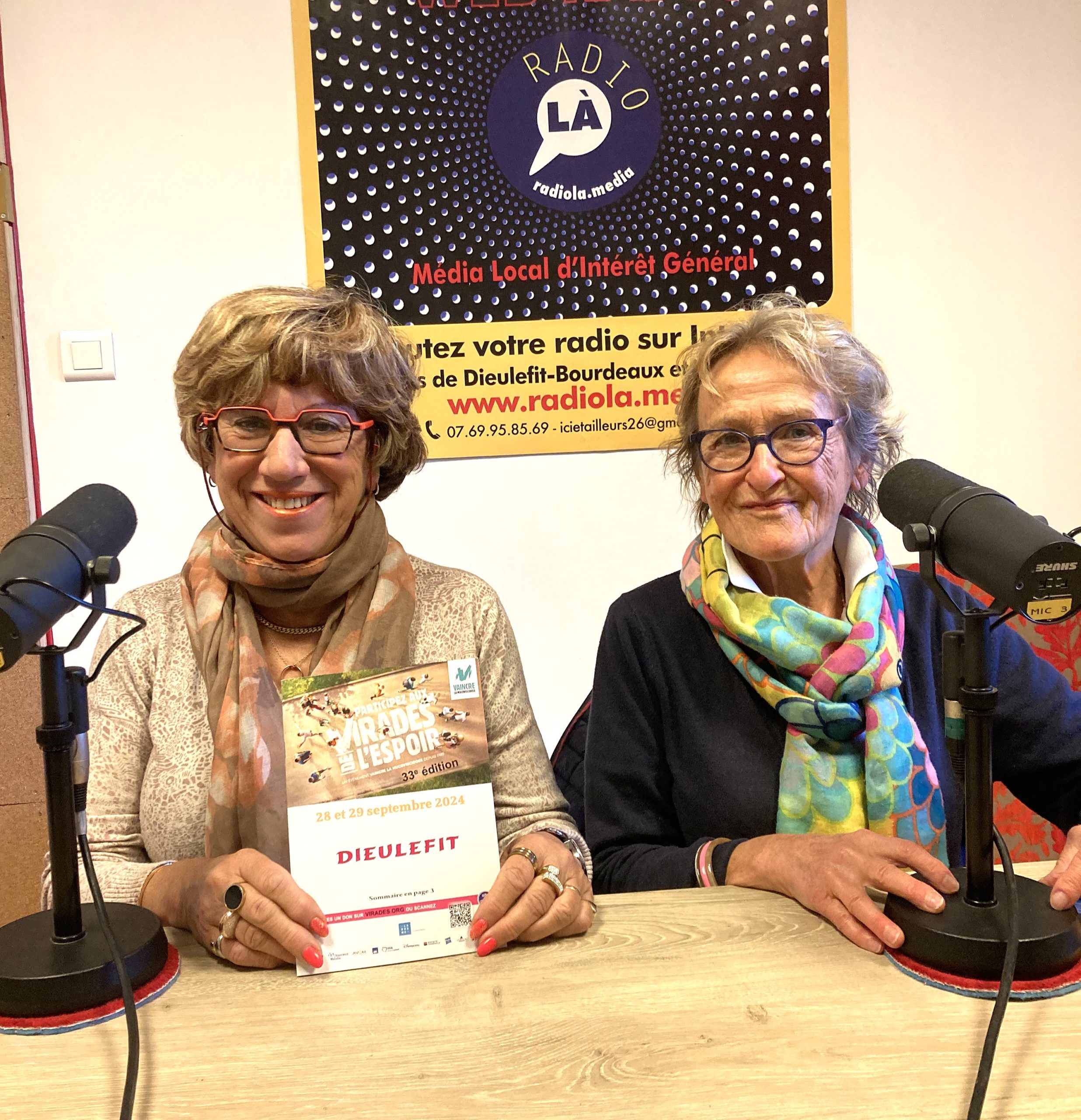 Nicole Blanc et Michèle Lyon, membres du collectif organisateur des Virades de l'espoir de Dieulefit.