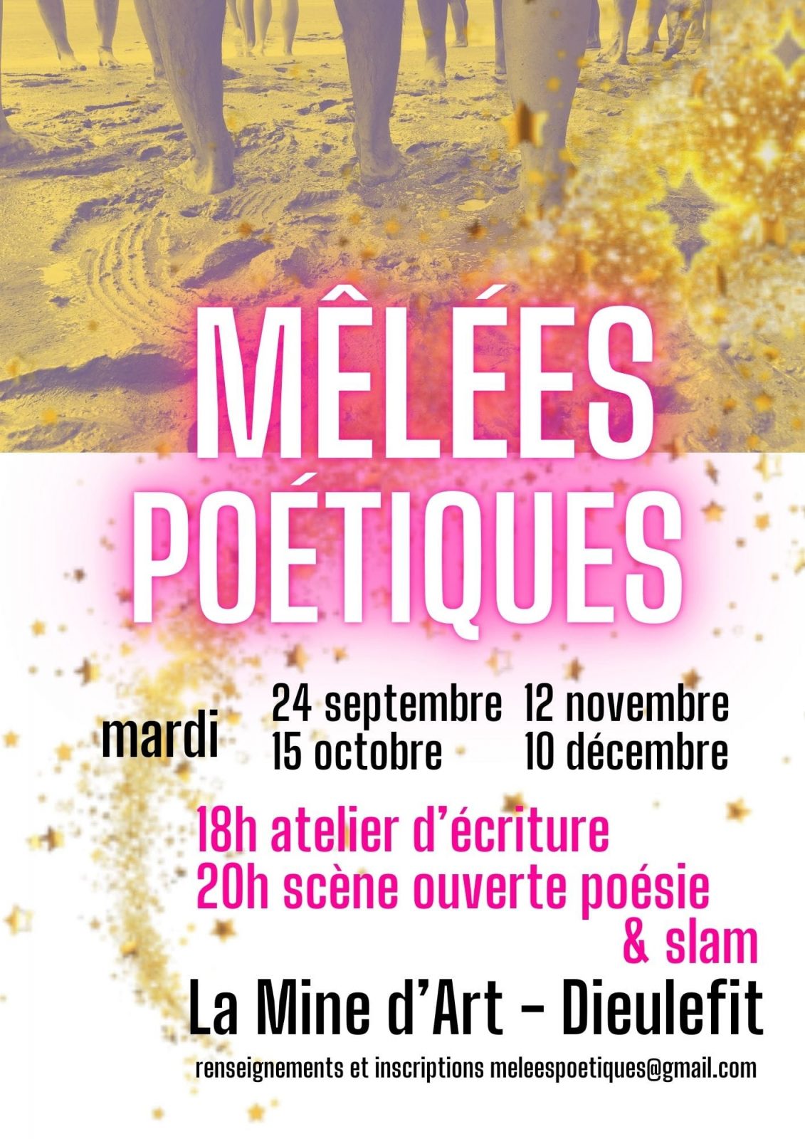 Affiche des Mêlées poétiques