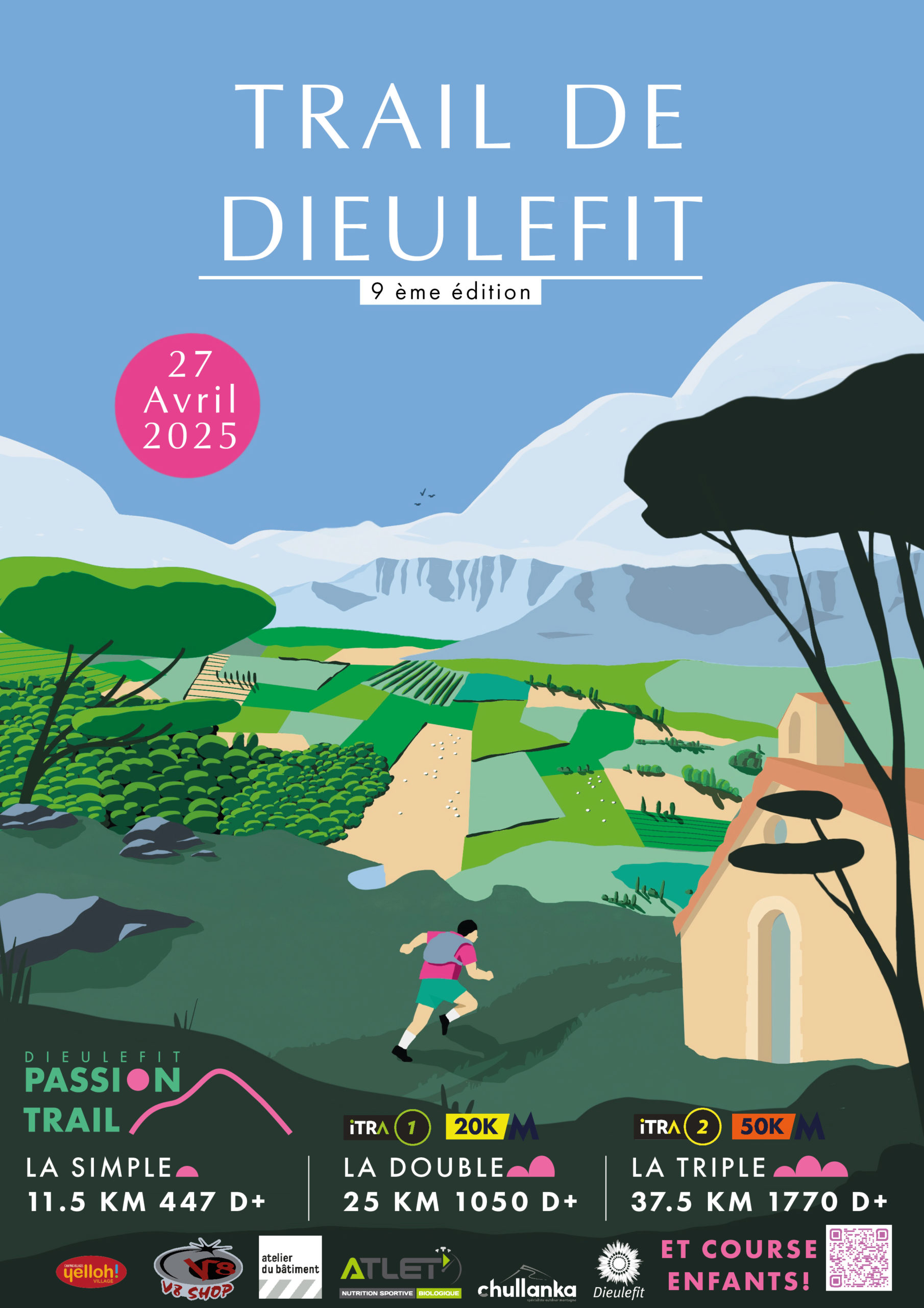Affiche de l'édition 2025 du Trail de Dieulefit.