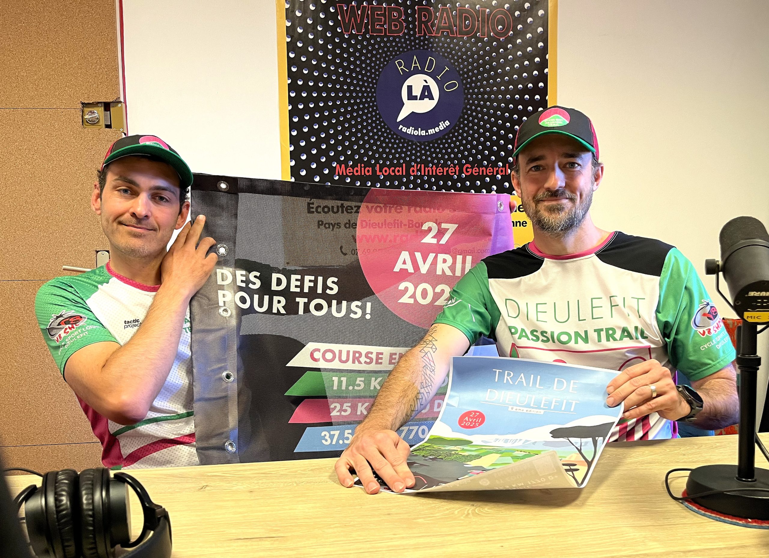 Charlie Mongault et Benjamin Desroches de l'association Passion Trail Dieulefit.