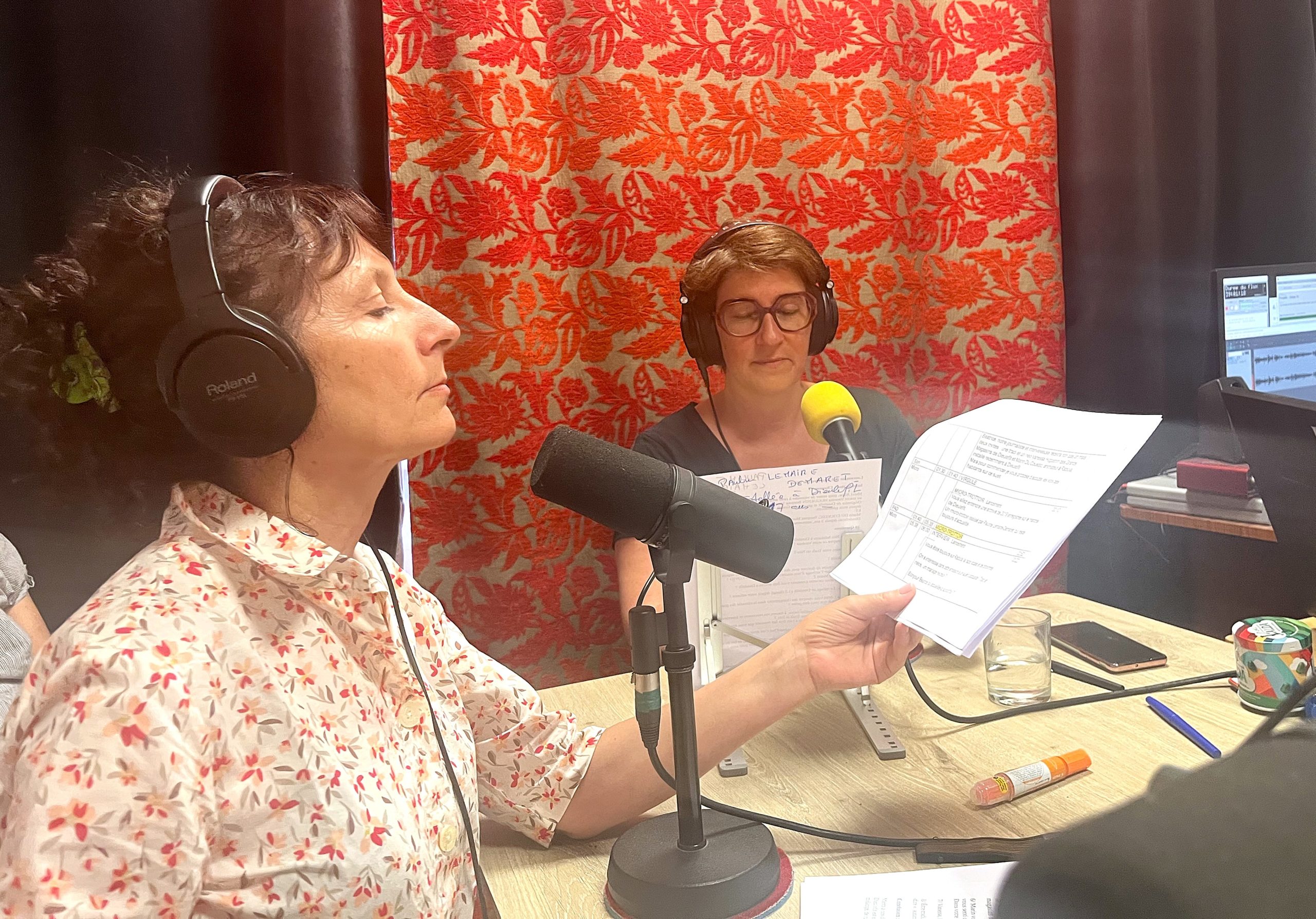 Enregistrement de l'émission "Né quelque part", le 19 juillet 2025.