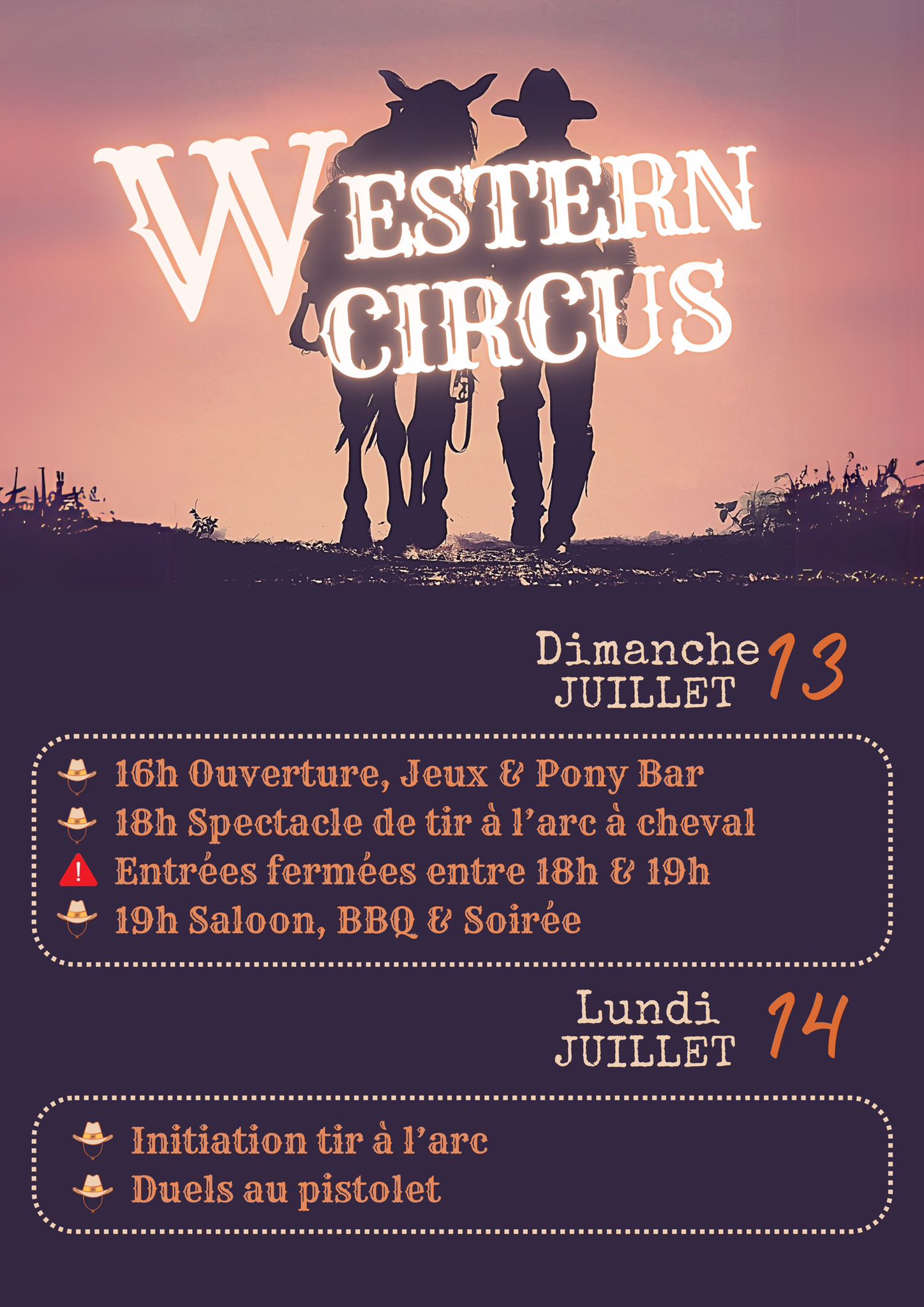 Affiche Ranch des Zèbres verso.