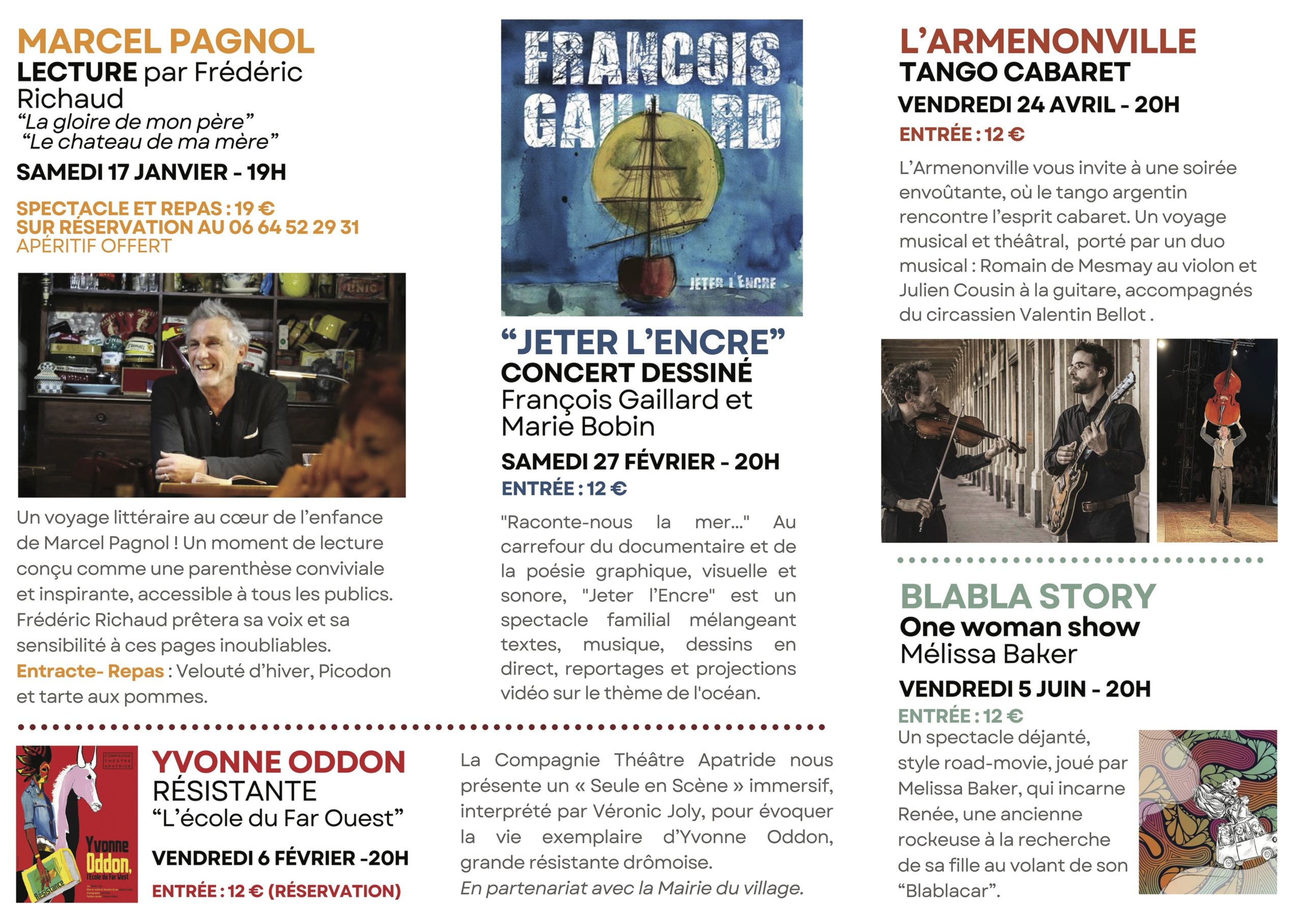 Verso fLa Roche des Arts programmation 2e sem  2026