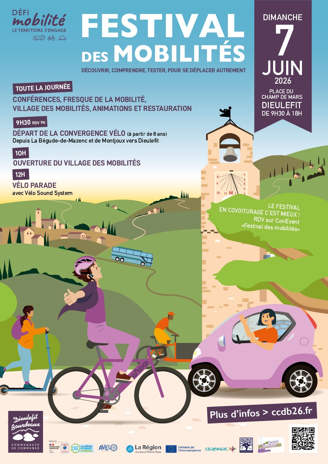 Affiche festival des mobilités alternatives et solidaires 2026 Affiche Concertina 2023