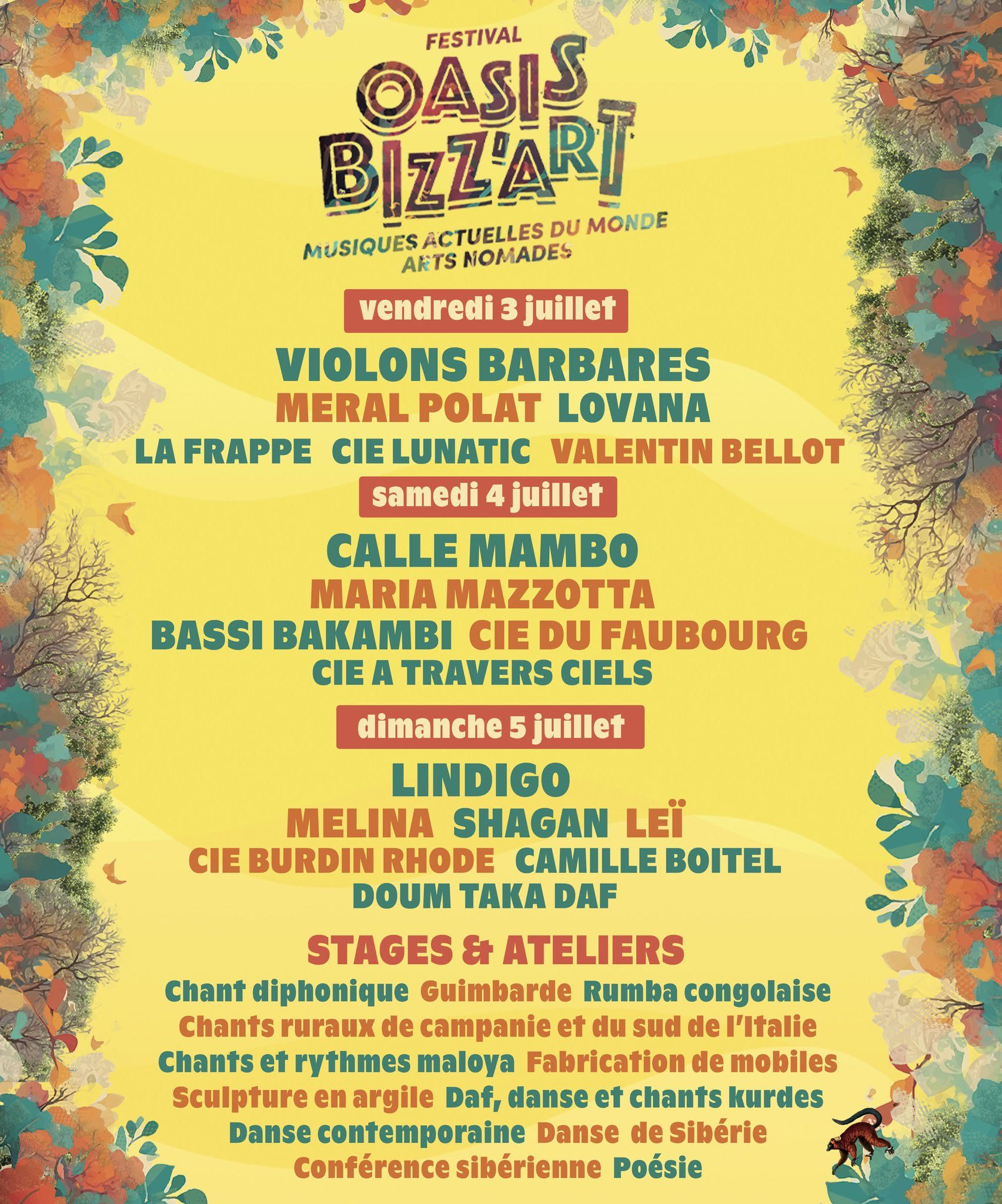 Festival OASIS BIZZ'ART - 3 au 5 juillet 2026 - Dieulefit (Drôme) Festival OASIS BIZZ'ART - 3 au 5 juillet 2026 - Dieulefit (Drôme)